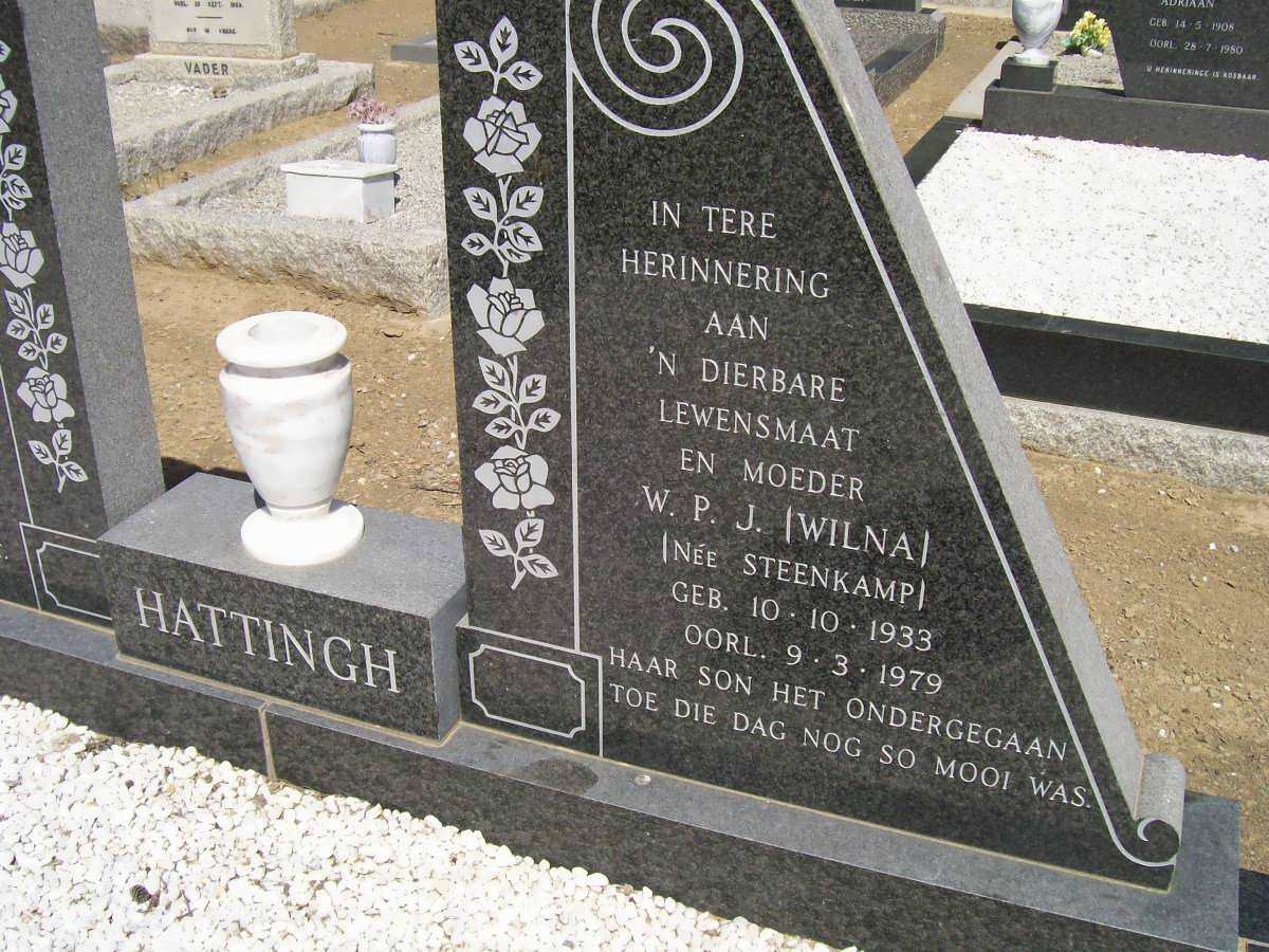 HATTINGH W.P.J. nee STEENKAMP 1933-1979