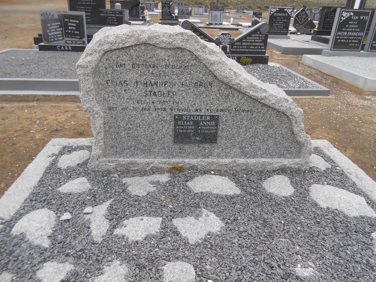 STADLER Elias Johannes Jacobus 1910-1978 &amp; Annie 1919-1997