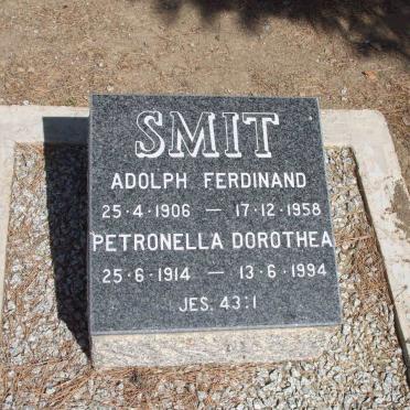 SMIT Adolph Ferdinand 1906-1958 &amp; Petronella Dorothea 1914-1994