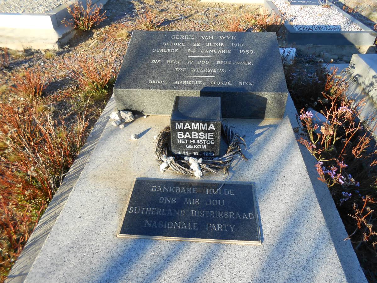 WYK Gerrie, van 1910-1959 :: VAN WYK Babsie 1913-