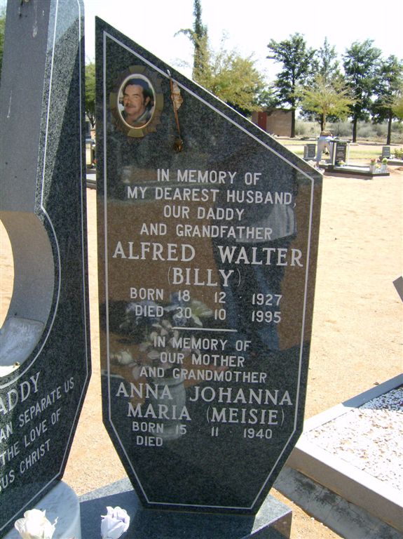 ALLISON Alfred Walter 1927-1995 &amp; Anna Johanna Maria 1940-