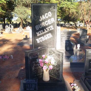 BURGER Jacobus Stephanus 1971-1994 & Melanie 1979-2002 :: BURGER Kobus 1946-2022