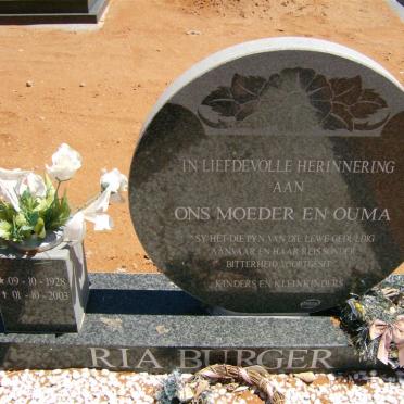 BURGER Ria 1928-2003