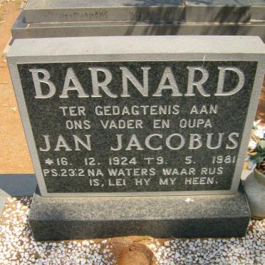 BARNARD Jan Jacobus 1924-1981