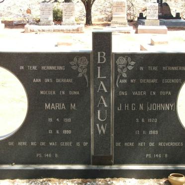 BLAAUW J.H.G.N. 1920-1989 &amp; Maria M. 1919-1990