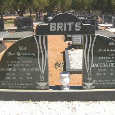 BRITS Jacobus Johannes 1914-1984 &amp; Jacoba Hendrika 1909-2004