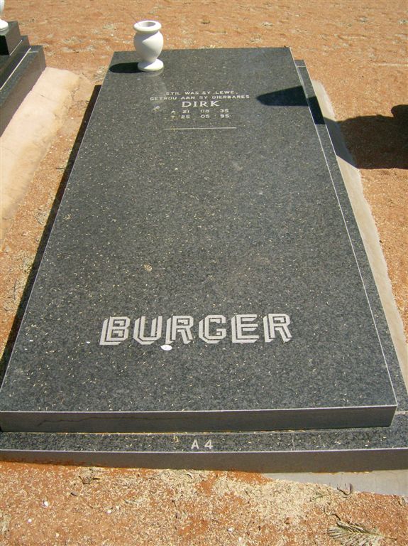 BURGER Dirk 1935-1995