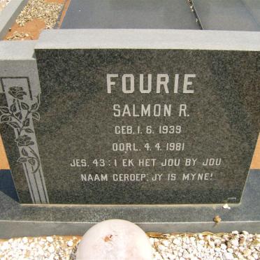 FOURIE Salmon R. 1939-1981