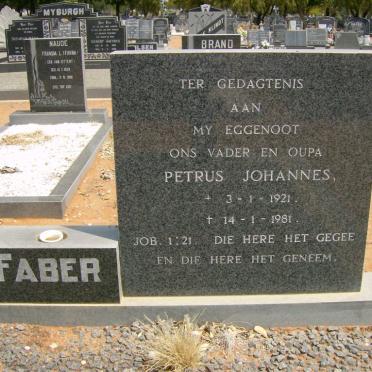 FABER Petrus Johannes 1921-1981