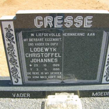 GRESSE Lodewyk Christoffel Johannes 1926-1995
