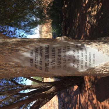 HANEKOM Dawid Johannes de Villiers 1879-1949