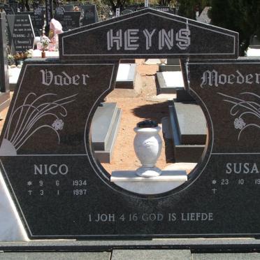 HEYNS Nico 1934-1997 &amp; Susan 1938-