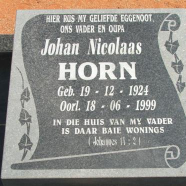 HORN Johan Nicolaas 1924-1999