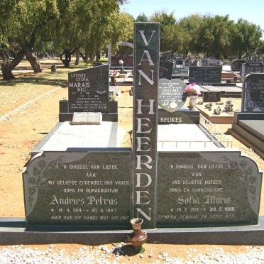 HEERDEN Andries Petrus, van 1914-1987 &amp; Sofia Maria 1918-1999