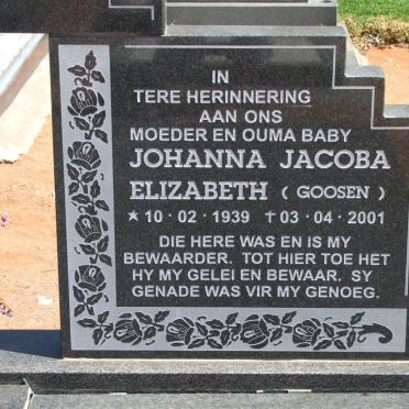 HUMAN Cornelius Hermanus 1930-1997 &amp; Johanna Jacoba Elizabeth GOOSEN 1939-2001