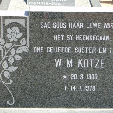 KOTZE W.M. 1900-1978