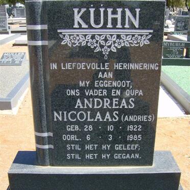 KÜHN Andreas Nicolaas 1922-1985