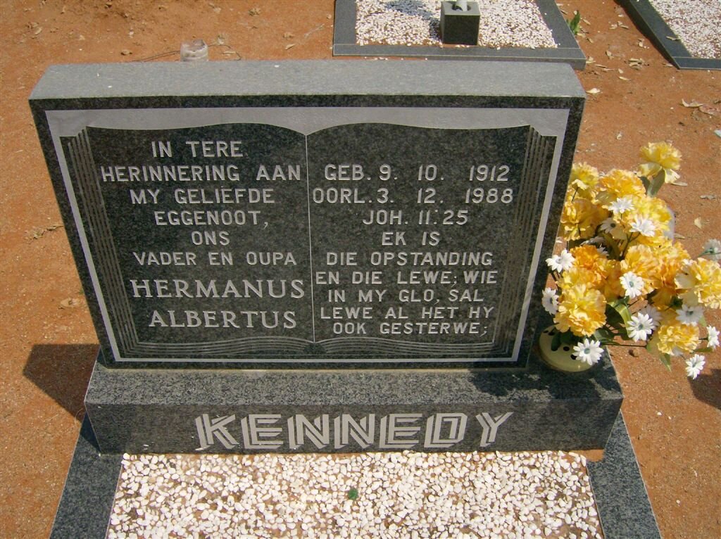 KENNEDY Hermanus Albertus 1912-1988