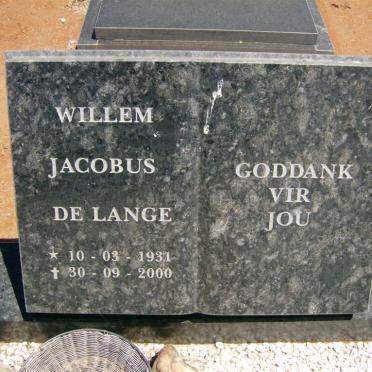 LANGE Willem Jacobus, de 1931-2000