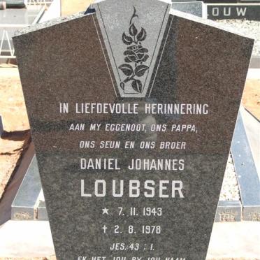 LOUBSER Daniel Johannes 1943-1978