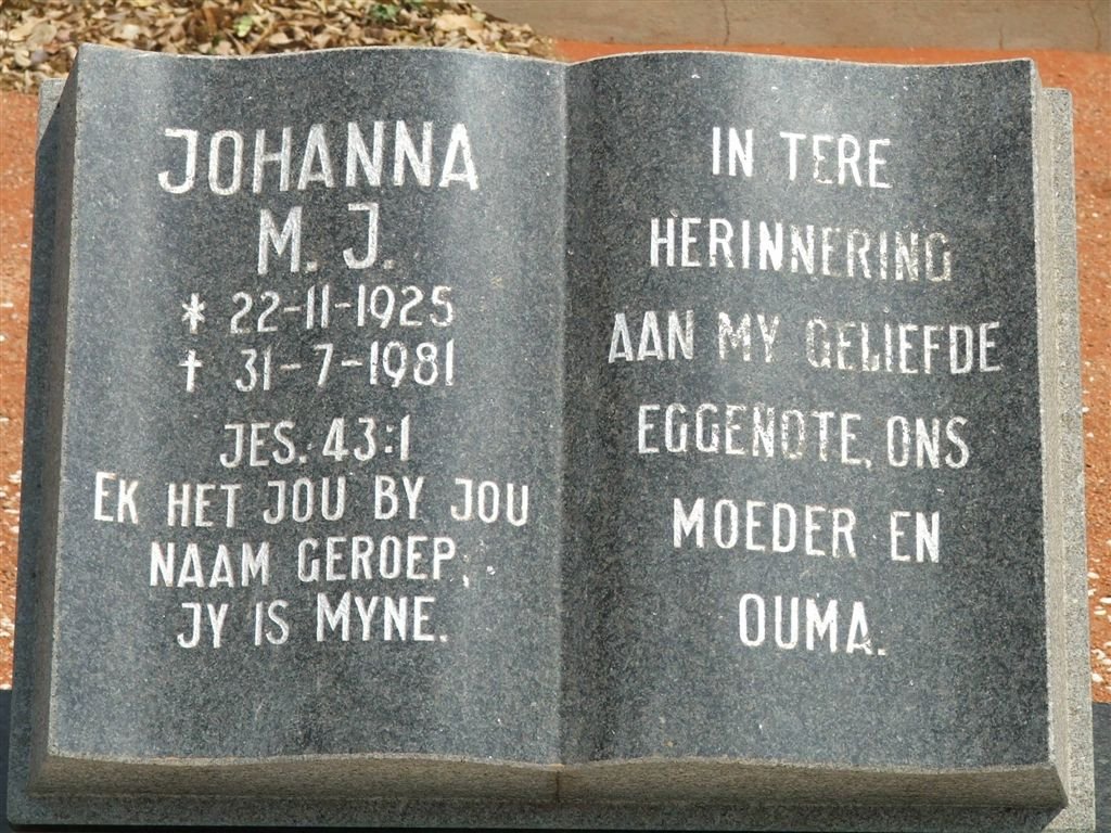 LUBBE Johanna M.J. 1925-1981