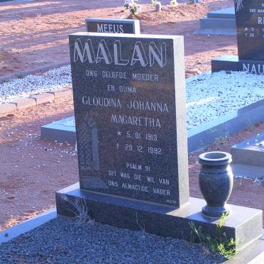 MALAN Gloudina Johanna Magaretha 1913-1992