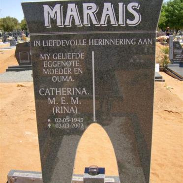 MARAIS Catherina M.E.M. 1945-2002