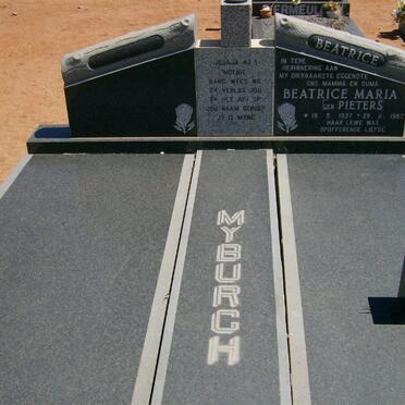 MYBURGH Beatrice Maria nee PIETERS 1937-1987