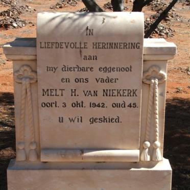 NIEKERK Melt H., van -1942