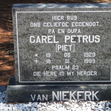 NIEKERK Carel Petrus, van 1929-1999
