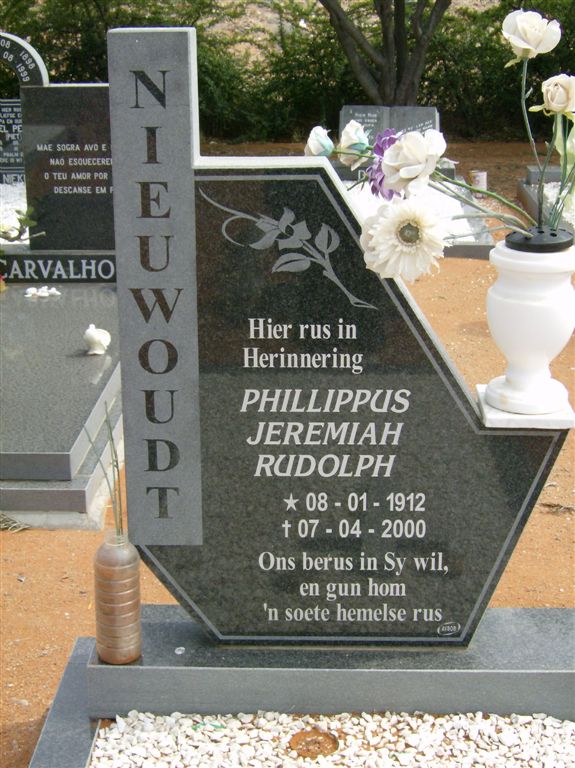NIEUWOUDT Phillippus Jeremiah Rudolph 1912-2000