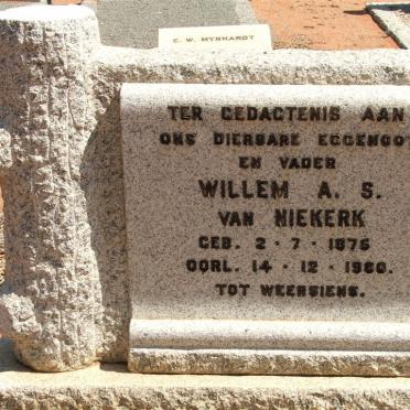 NIEKERK Willem A.S., van 1875-1960