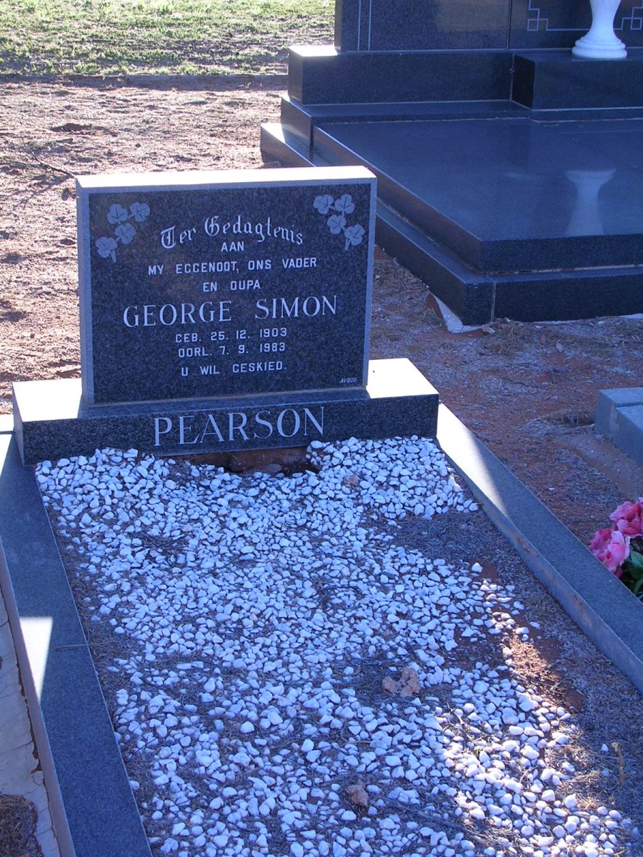 PEARSON George Simon 1903 -1983