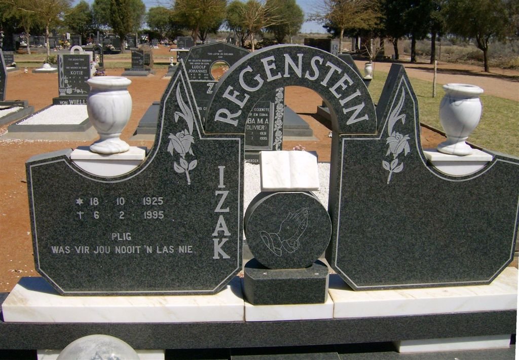 REGENSTEIN Izak 1925-1995