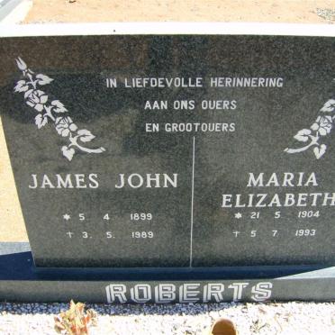 ROBERTS James John 1899-1989 &amp; Maria Elizabeth 1904-1993