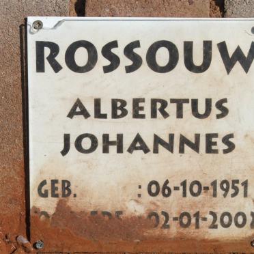 ROSSOUW Albertus Johannes 1951-2002