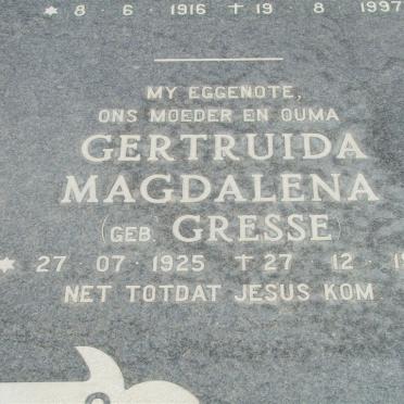 STEENKAMP Gertruida Magdalena nee GRESSE 1925-1993