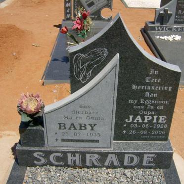 SCHRADE Japie 1928-2006 &amp; Baby 1935-