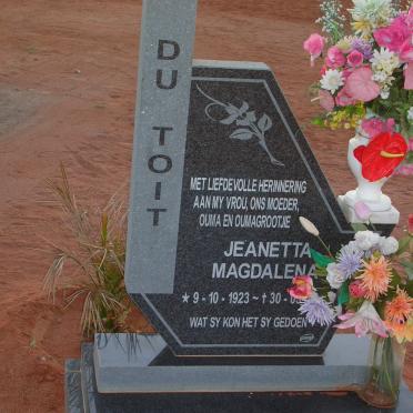 TOIT Jeanetta Magdalena, du 1923-2003