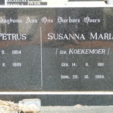 THERON Izak Petrus 1904-1989 &amp; Susanna Maria KOEKEMOER 1911-1984
