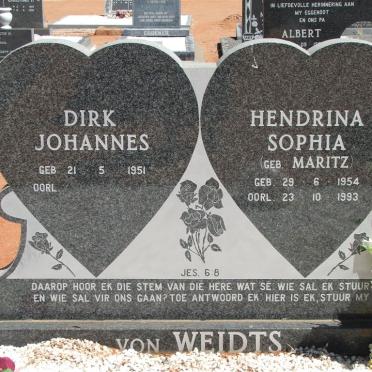 WEIDTS Dirk Johannes, von 1951- &amp; Hendrina Sophia MARITZ 1954-1993