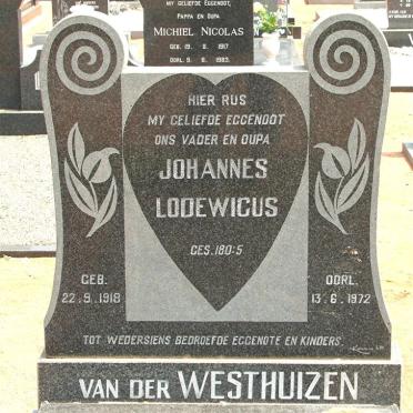 WESTHUIZEN Johannes Lodewicus, van der 1918-1972