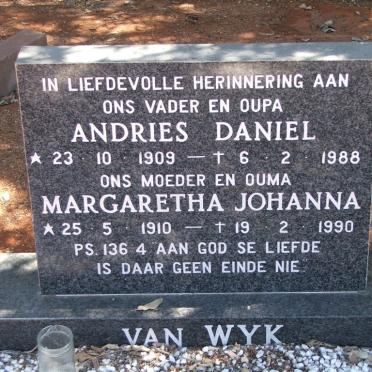 WYK Andries Daniël, van 1909-1988 &amp; Margaretha Johanna 1910-1990
