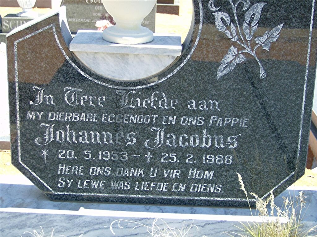 WESTHUIZEN Johannes Jacobus, van der 1953-1988