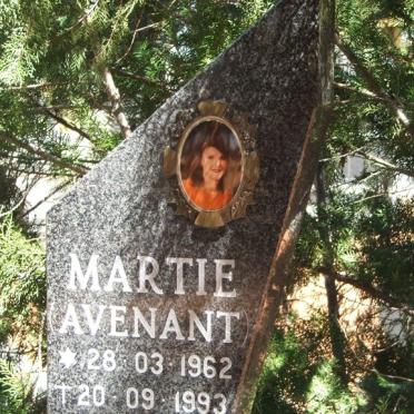 WESTHUIZEN Martie, van der nee AVENANT 1962-1993