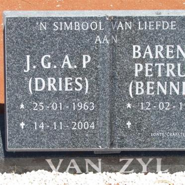 ZYL Barend Petrus, van 1959-  &amp; J.G.A.P. 1963-2004