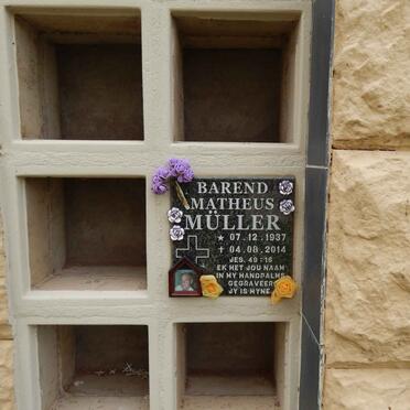 MÜLLER Barend Matheus 1937-2014
