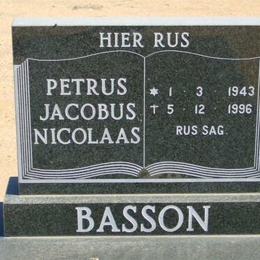 BASSON Petrus Jacobus Nicolaas 1943-1996