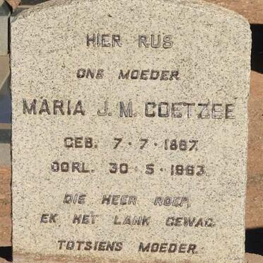 COETZEE Maria J.M. 1887-1963