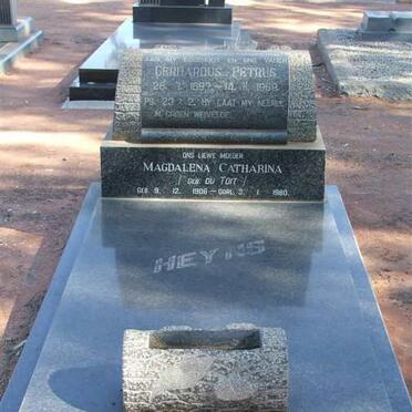 HEYNS Gerhardus Petrus 1897-1969 &amp; Magdalena Catharina DU TOIT 1906-1980